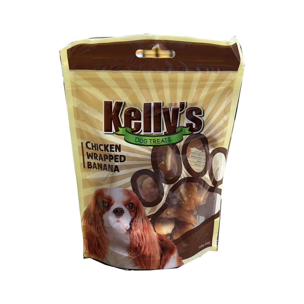 חטיף קאליס בננה מיובשת עטוף בעוף 100 גרם בקופסה