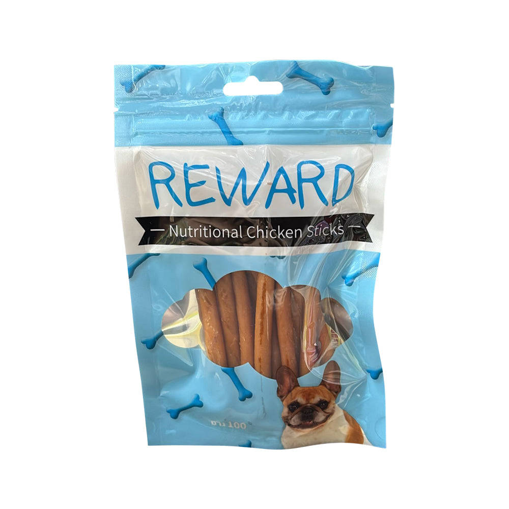 חטיף REWARD לכלב - מקלות עוף 100 גרם בקופסה