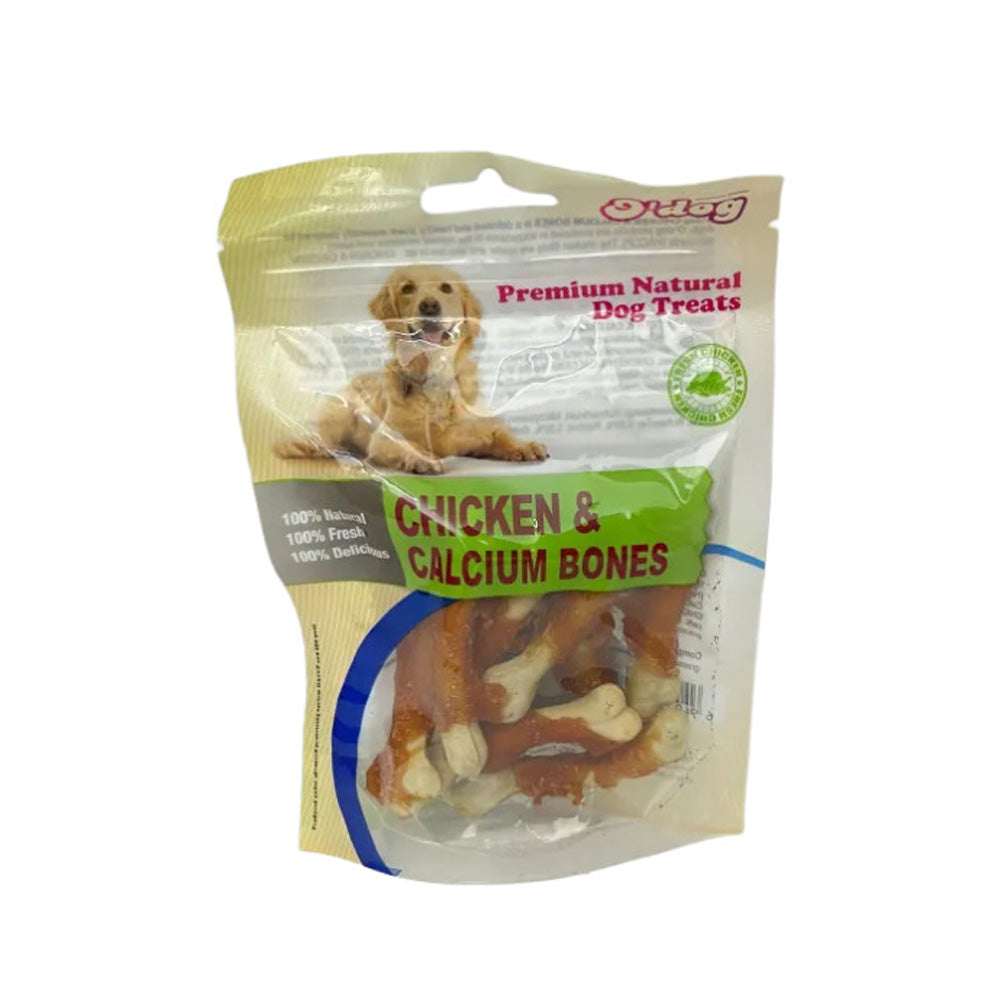 אודוג חטיף לכלב עצמות עוף ועמילן 100 גרם בקופסה