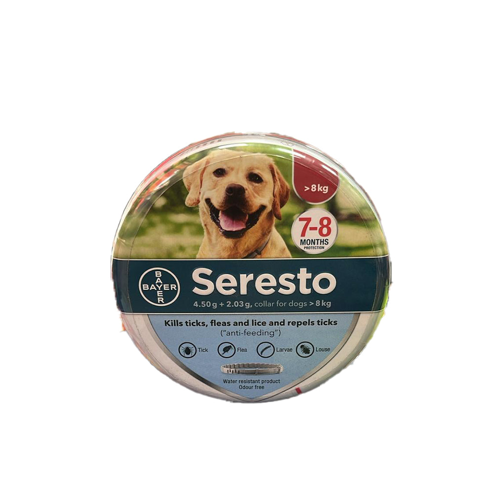 Seresto קולר - טיפול בפרעושים וקרציות לכלבים