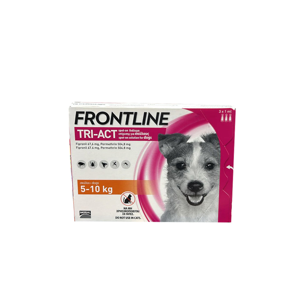 Frontline טרי אקט - טיפול בפרעושים וקרציות לכלבים