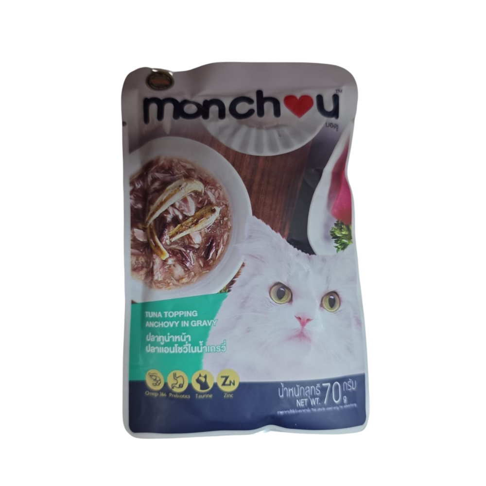 מונצו פאוץ טונה בציפוי רוטב אנשובי 70 גרם בפאוץ