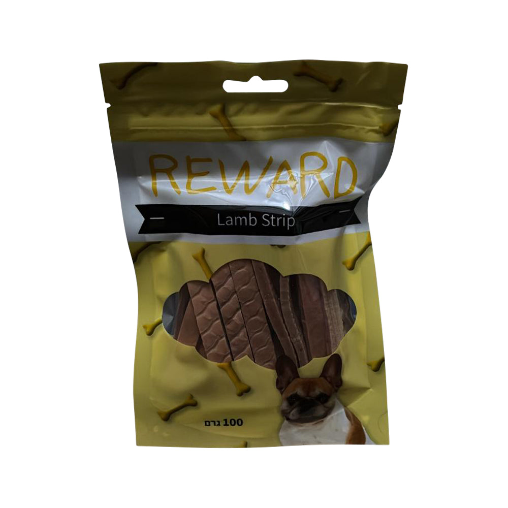חטיף REWARD לכלב - רצועות כבש 100 גרם בקופסה