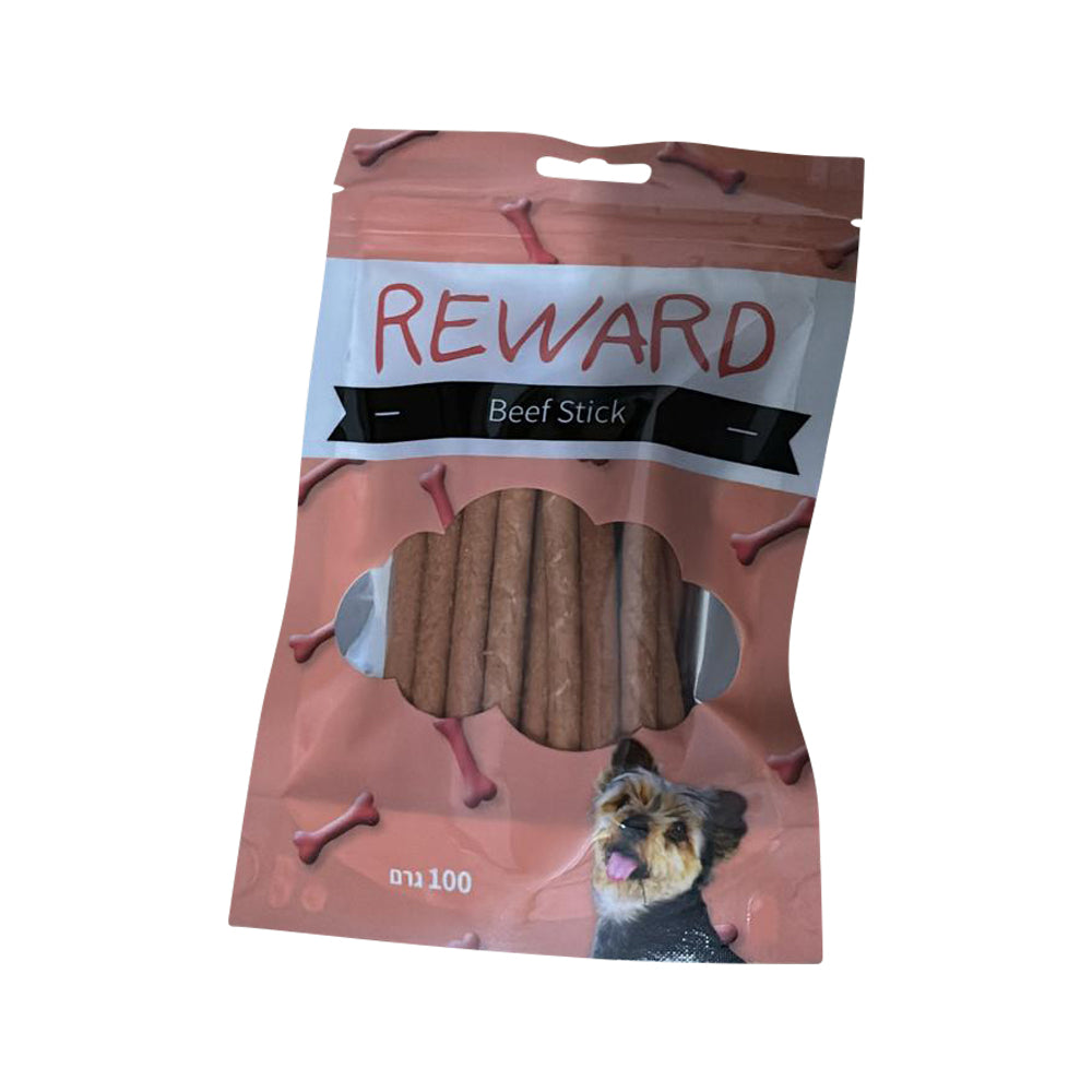 חטיף REWARD לכלב - מקלות בקר עטופים בברווז 100 גרם בקופסה
