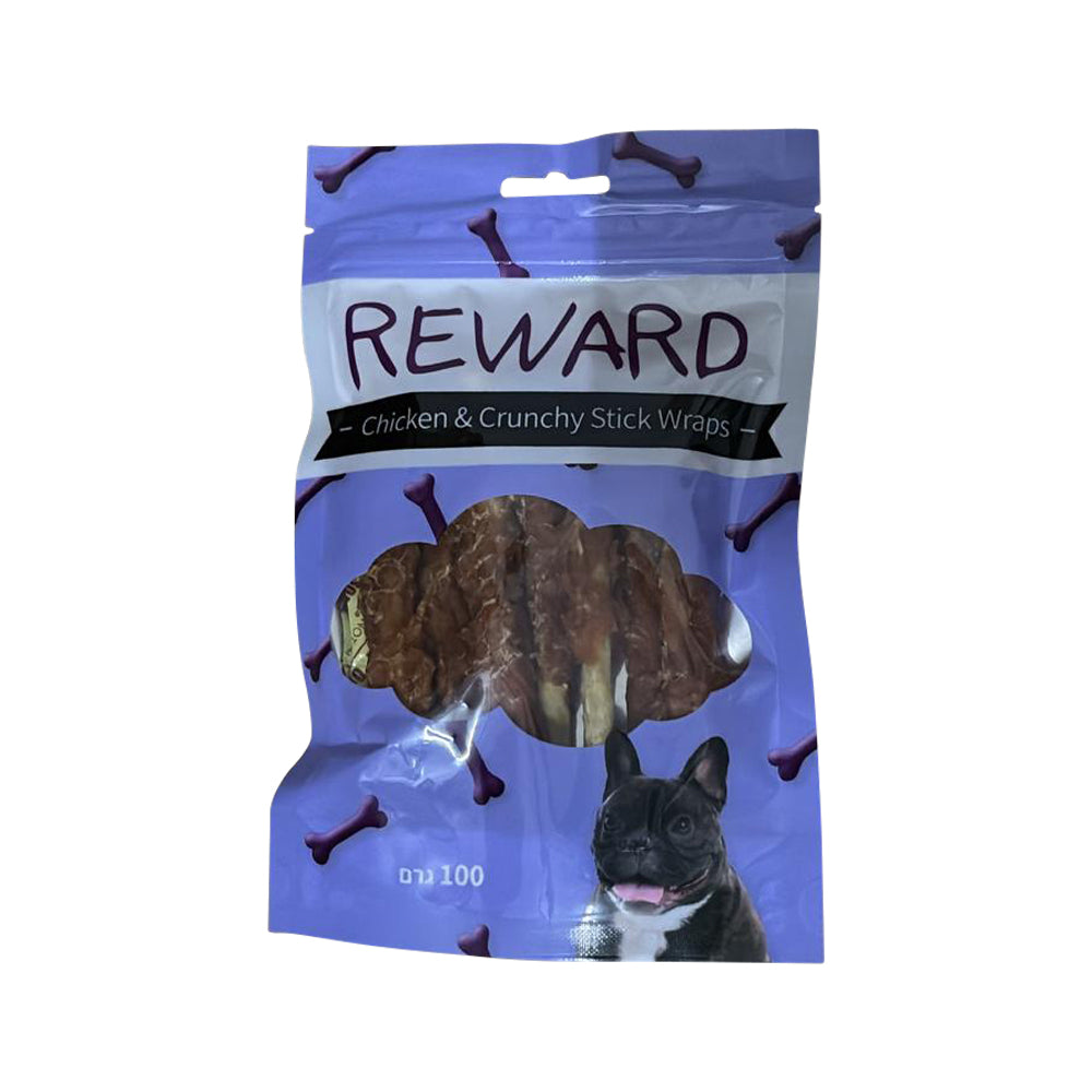 חטיף REWARD לכלב - מקלות עוף מלופפים 100 גרם בקופסה