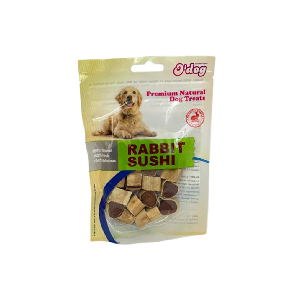 אודוג חטיף לכלב סושי ארנבת 100 גרם בקופסה