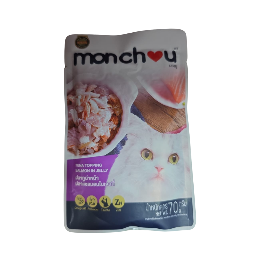 מונצו פאוץ טונה בציפוי רוטב סלמון 70 גרם בפאוץ