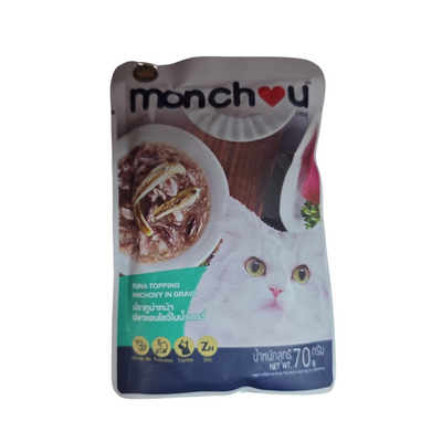 מונצו פאוץ טונה בציפוי רוטב אנשובי 70 גרם בפאוץ