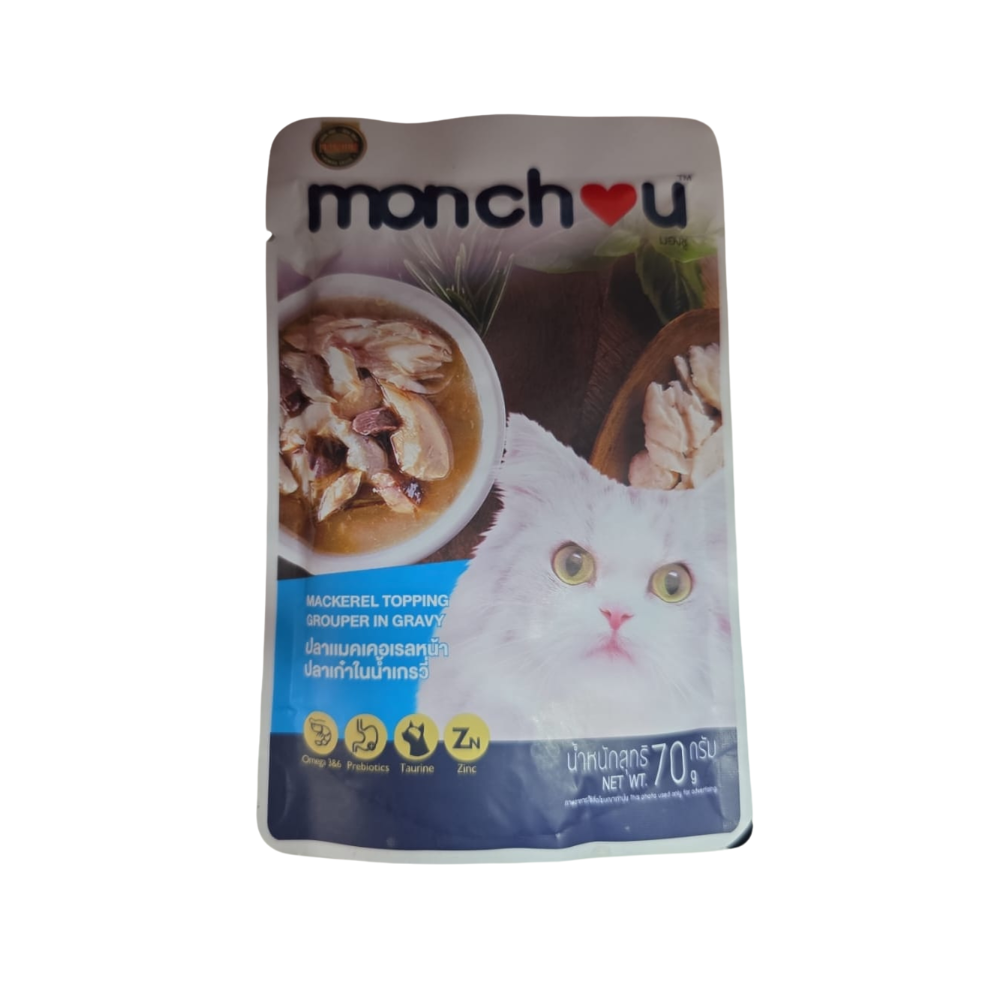 מונצו פאוץ טונה מקרל ברוטב דקר 70 גרם בפאוץ